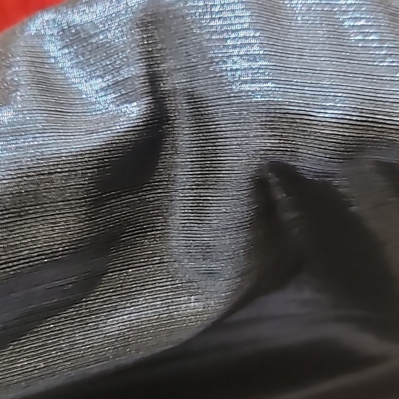 Assymetrical Blue Metallic dress - Picture 6 of 9